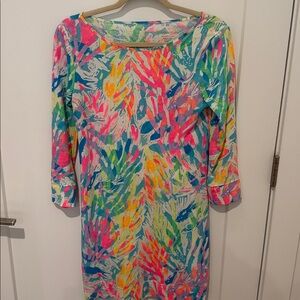 LILLY PULITZER | Bright 3/4 Sleeve Dress Women’s Size XS EUC